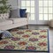 Homeroots 4 x 6 ft. Blue Floral Vines Indoor & Outdoor Area Rug 384971 - alternate 6